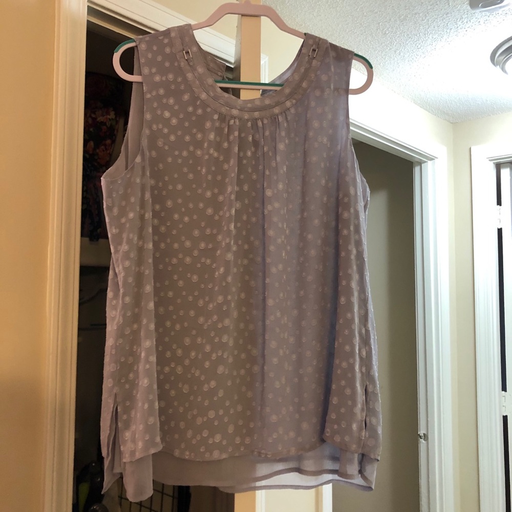 Silver Dotted Tank Top